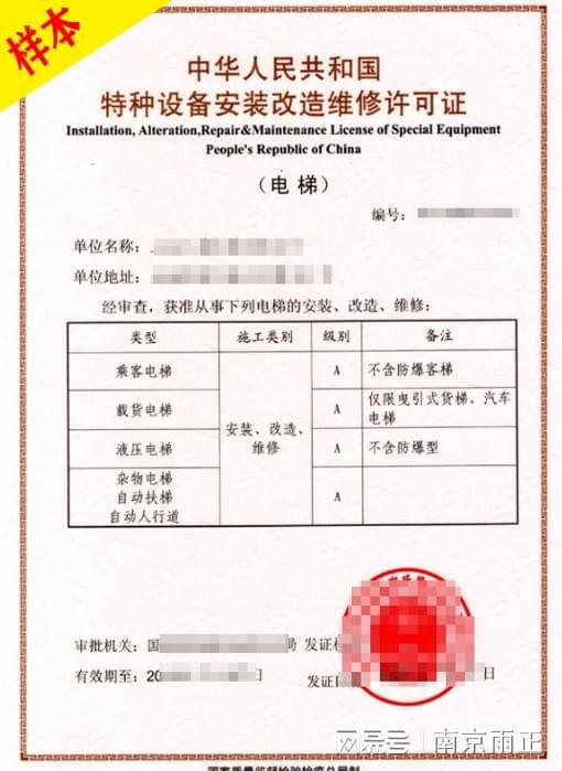 特种设备（电梯）安装、维修、制造资质办理全流程与核心条件解析